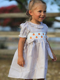 Load image into Gallery viewer, Fall Thanksgiving Pumpkin Embroidery Smock Plaid Girls Dress