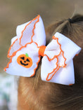 Load image into Gallery viewer, Halloween Pumpkin Bow Hairpin