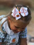 Load image into Gallery viewer, Halloween Pumpkin Bow Hairpin