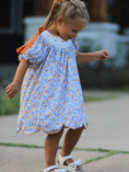 Load image into Gallery viewer, Fall Floral Smocked Girls Dress
