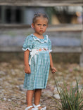Load image into Gallery viewer, Western Plaid Horse Embroidered Girl Dress