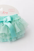 Load image into Gallery viewer, Mint & Gold Glitter Ruffle Tutu Bloomer