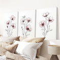 Load image into Gallery viewer, Floral Minimalist Art Posters. 3 Piece Wall Decor