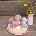 Load image into Gallery viewer, Wooden Birthday Cake Toy: 24-Piece Montessori Pretend Play Set