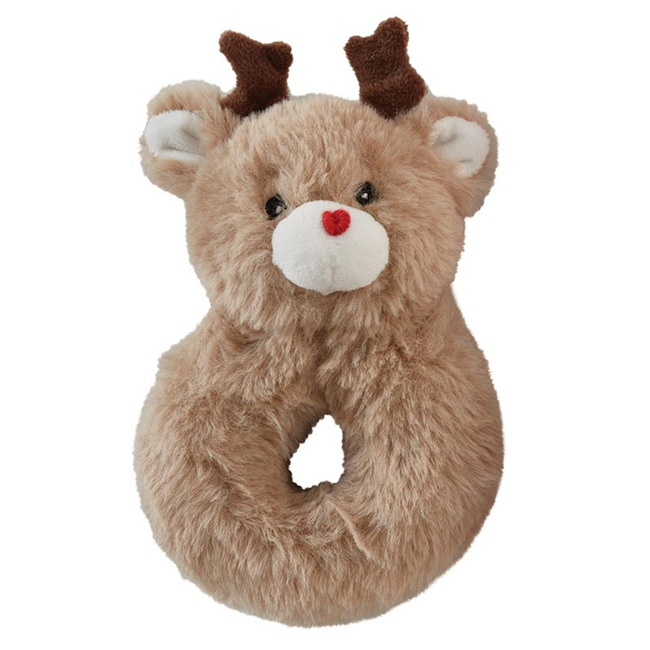 Swaddle Blanket + Plush Reindeer Rattle - Reindeer