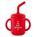 Load image into Gallery viewer, Silicone Sippy Cup - My First Christmas