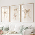 Load image into Gallery viewer, Trendy Aesthetic Bows Nursery Wall Art Set Poster
