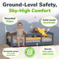 Load image into Gallery viewer, Crib Size Wooden Floor Bed Frame with Rails for Toddlers Age 1–3