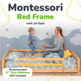 Load image into Gallery viewer, Twin Montessori Floor Bed with Safety Guardrails