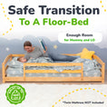 Load image into Gallery viewer, Twin Montessori Floor Bed with Safety Guardrails