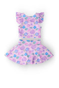 Load image into Gallery viewer, Ocean Friends Flutter Sleeve Twirl-kini Swimsuit Set