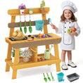 Load image into Gallery viewer, Outdoor Mud Kitchen for Kids Wooden Play Kitchen Toy for Boys Girls Aged 3-8-Yellow