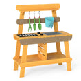 Load image into Gallery viewer, Outdoor Mud Kitchen for Kids Wooden Play Kitchen Toy for Boys Girls Aged 3-8-Yellow