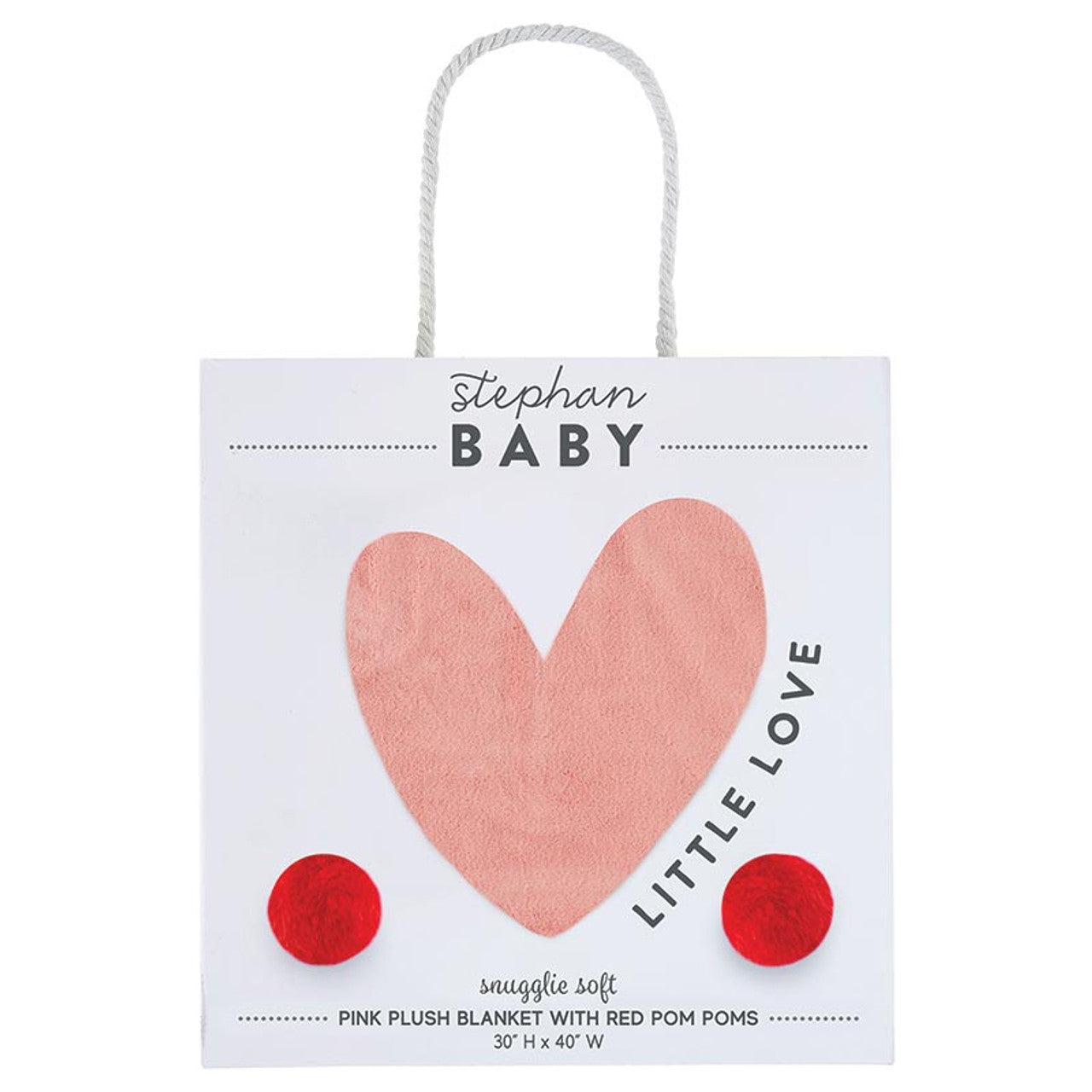 Plush Blanket with Little Love Heart Gift Box