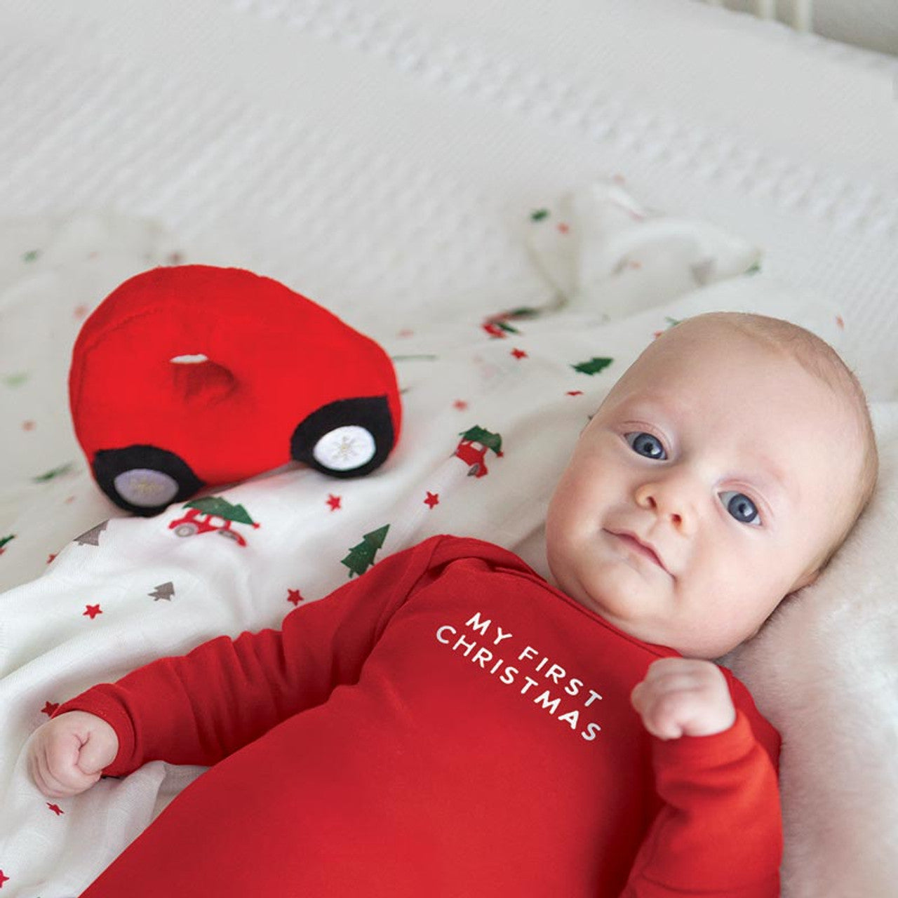 Swaddle Blanket - Plush Car Rattle