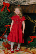 Load image into Gallery viewer, PERLA RED SMOCKED DRESS