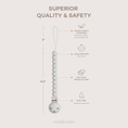 Load image into Gallery viewer, Pacifier Clips in Grey, 2 Pack