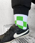 Load image into Gallery viewer, Lime Green Checker