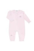 Load image into Gallery viewer, Pink Pumpkin Patch Embroidered Romper LS