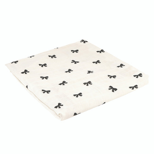 Swaddles with Plush Rattle - Bows