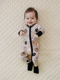 Load image into Gallery viewer, Bamboo Zip Romper | Latte Rad Vibes