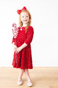 Load image into Gallery viewer, Red Velvet Sequin Dress
