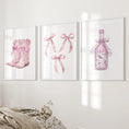 Load image into Gallery viewer, Trendy Pink Wall Art Prints Preppy Room Decor Set