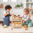 Load image into Gallery viewer, Tiny Land® Play Kitchen Accessories – Play Kitchen Food Storage: Versatile Wooden Rack for Play Food