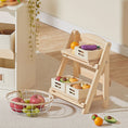 Load image into Gallery viewer, Tiny Land® Play Kitchen Accessories – Play Kitchen Food Storage: Versatile Wooden Rack for Play Food