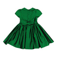 Load image into Gallery viewer, Stella Green Silk Short Sleeve Smocked Dress