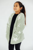 Load image into Gallery viewer, Sage/Coconut Star Cozy Cardigan