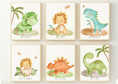 Load image into Gallery viewer, Baby Dinosaurs Set - Luster Paper Nursery Wall Art Prints