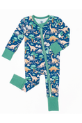 Load image into Gallery viewer, Bamboo One Piece Zip Pajama - Arlo Dino