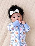 Load image into Gallery viewer, Bamboo Zip Romper | Chickens & Flowers