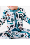 Load image into Gallery viewer, Bamboo One Piece Zip Pajama - Into the Wild
