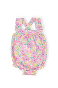 Load image into Gallery viewer, SUMMER WATERCOLOR RUFFLE CROSS BACK ROMPER