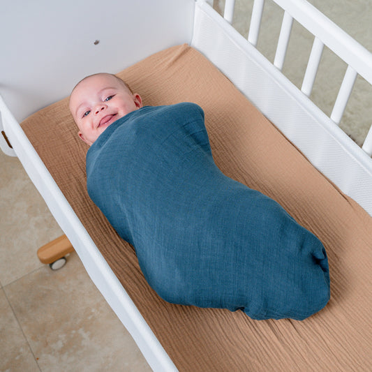 Muslin Swaddle Blanket in Neptune, 1 Pack
