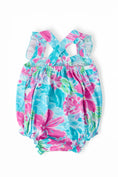 Load image into Gallery viewer, TROPICAL PUNCH RUFFLE CROSS BACK ROMPER
