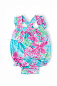Load image into Gallery viewer, TROPICAL PUNCH RUFFLE CROSS BACK ROMPER
