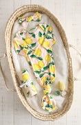 Load image into Gallery viewer, Knotted Gown - Pink Stripes + Lemons