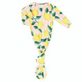 Load image into Gallery viewer, Knotted Gown - Pink Stripes + Lemons