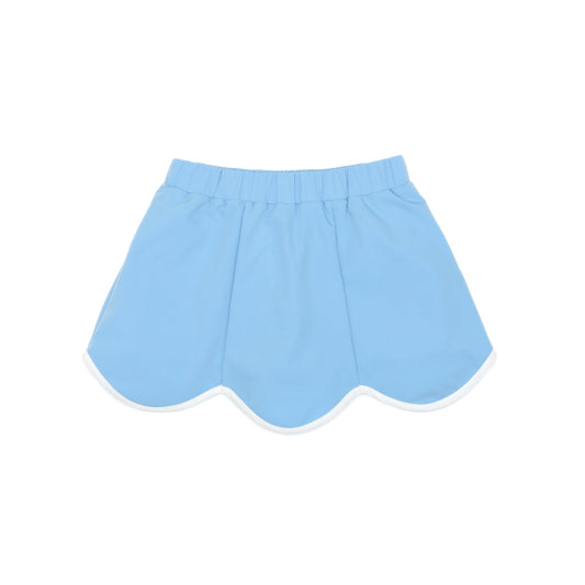 Scalloped Skort in Brighton Blue