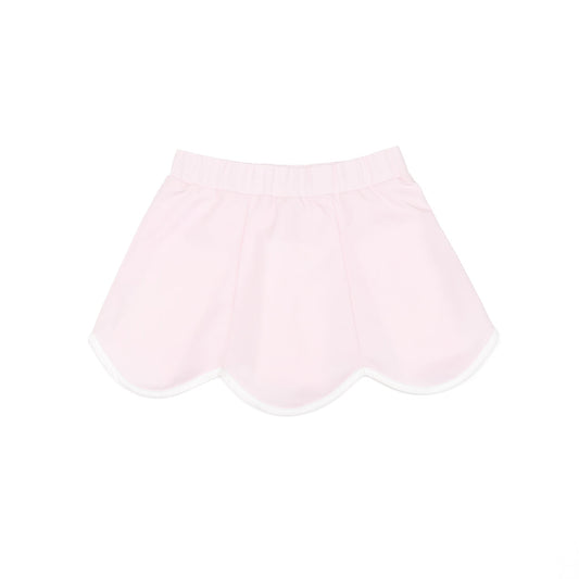 Scalloped Skort in Pink Sand
