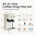 Load image into Gallery viewer, Tiny Land® Play Kitchen Accessories – Children’s Coffee Maker: Wooden Café Play Set for Kids