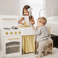 Load image into Gallery viewer, Tiny Land® Wooden Play Kitchen for Toddlers - Honey Kitchenette Pretend Cooking Set