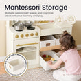 Load image into Gallery viewer, Tiny Land® Wooden Play Kitchen with Storage for Creative Toddlers