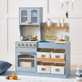 Load image into Gallery viewer, Tiny Land® Pretend Play Kitchen for Kids - Serenity Wooden Kitchen – Blue