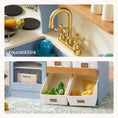 Load image into Gallery viewer, Tiny Land® Pretend Play Kitchen for Kids - Serenity Wooden Kitchen – Blue