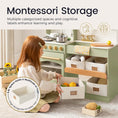 Load image into Gallery viewer, Tiny Land® Pretend Play Kitchen for Toddlers - Serenity Wooden Kitchen – Green