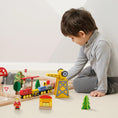 Load image into Gallery viewer, Tiny Land® Wooden Track Trains 55 Pcs